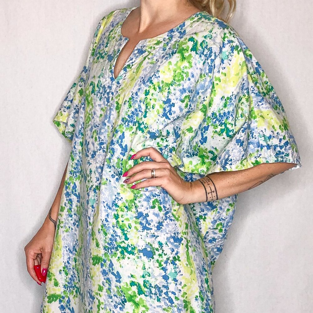Psychedelic Spring 100% Cotton Caftan
